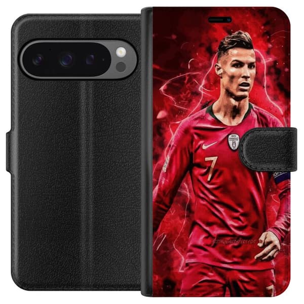 Google Pixel 9 Pro XL Lommeboketui Ronaldo Ferdigheter - CR7 Design for Ekte Supportere
