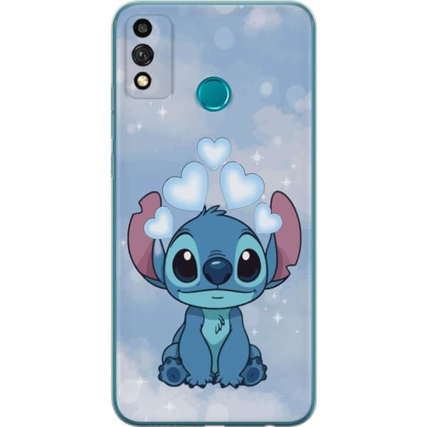 Honor 9X Lite Gjennomsiktig deksel Stitch Hoppande Gled - Morsomt Design for Gave