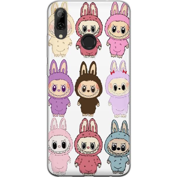 Huawei P smart 2019 Genomskinligt Skal Labubu Pink Monster – Popkonst med Kawaii-touch