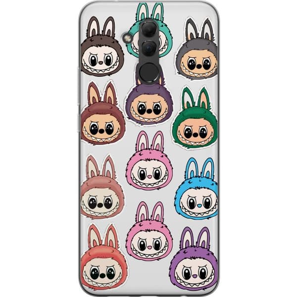 Huawei Mate 20 lite Gennemsigtig cover Labubu Macaron Monster - Nuttet Samlefigur med Stil