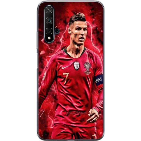 Huawei nova 5T Gennemsigtig cover Ronaldo Færdigheder - CR7 Design for Ægte Fans