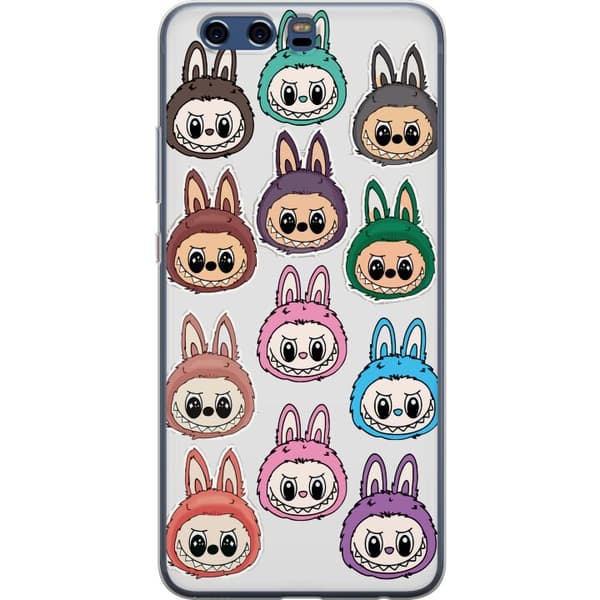 Huawei P10 Gennemsigtig cover Labubu Macaron Monster - Nuttet Samlefigur med Stil
