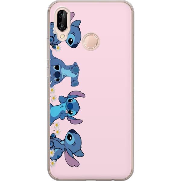 Huawei P20 lite Gennemsigtig cover  Stitch Grin & Leg – Perfekt til Telefoncovers eller Plakater