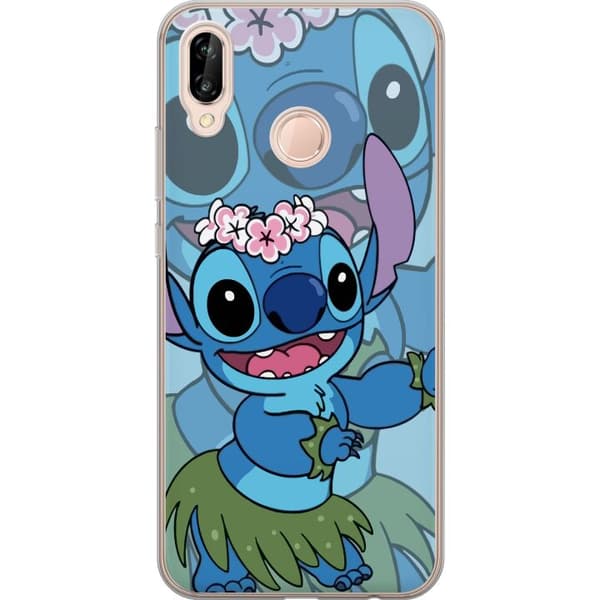 Huawei P20 lite Läpinäkyvä kuori Stitch tähtien alla - Taianomainen Anime-tyyli