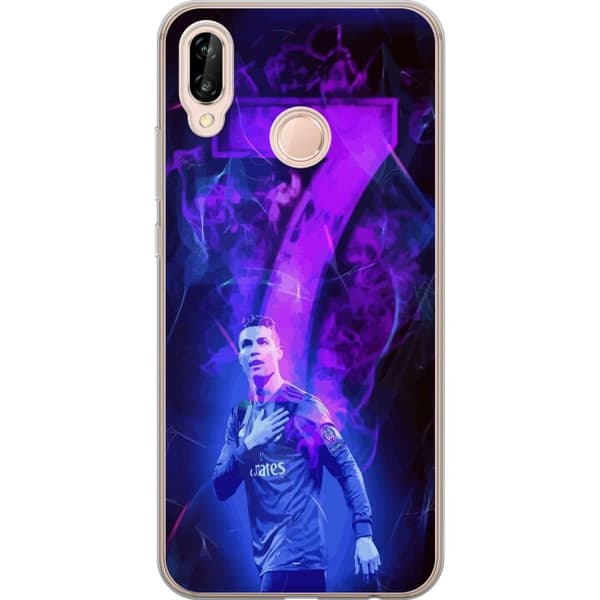 Huawei P20 lite Gennemsigtig cover Ronaldo 7 - Fodboldlegende i Handling for Fans