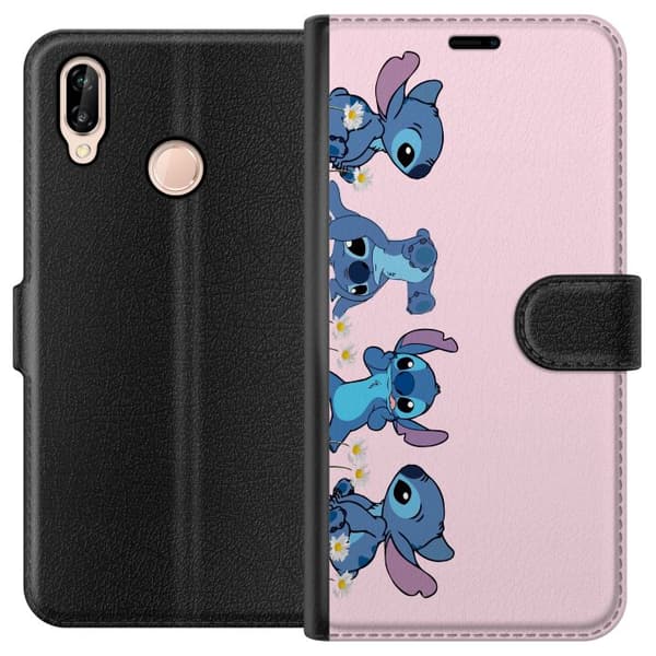Huawei P20 lite Tegnebogsetui Stitch Grin & Leg – Perfekt til Telefoncovers eller Plakater