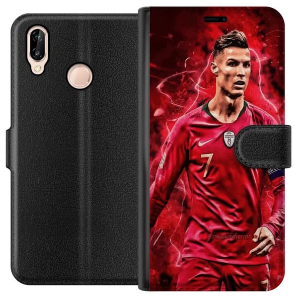 Huawei P20 lite Tegnebogsetui Ronaldo Færdigheder - CR7 Design for Ægte Fans