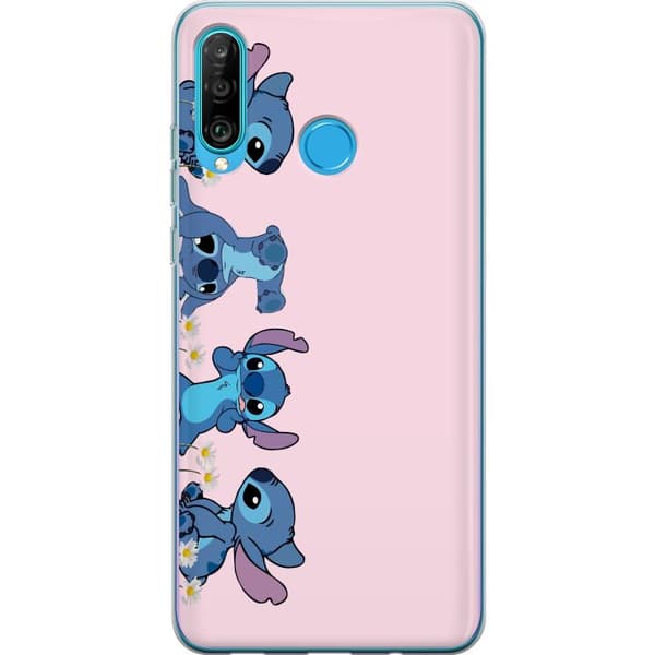 Huawei P30 lite Gennemsigtig cover  Stitch Grin & Leg – Perfekt til Telefoncovers eller Plakater
