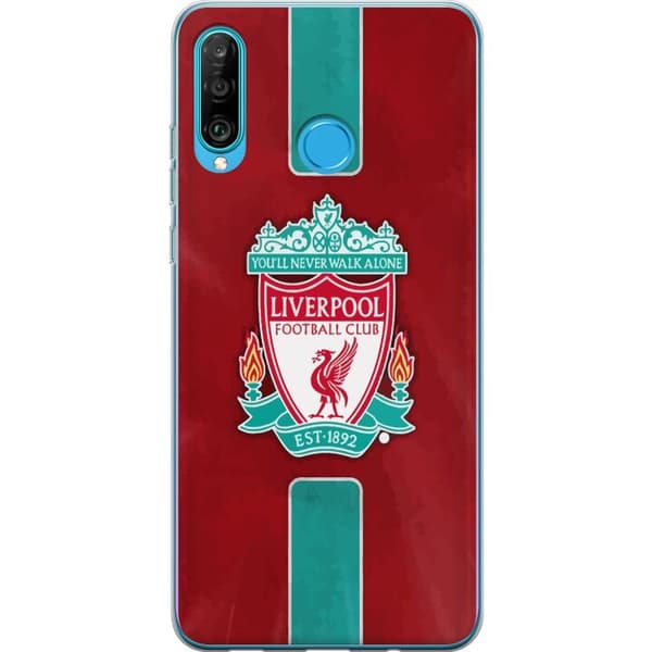 Huawei P30 lite Gennemsigtig cover Liverpool FC - Klassisk Fodboldstolthed i Rødt