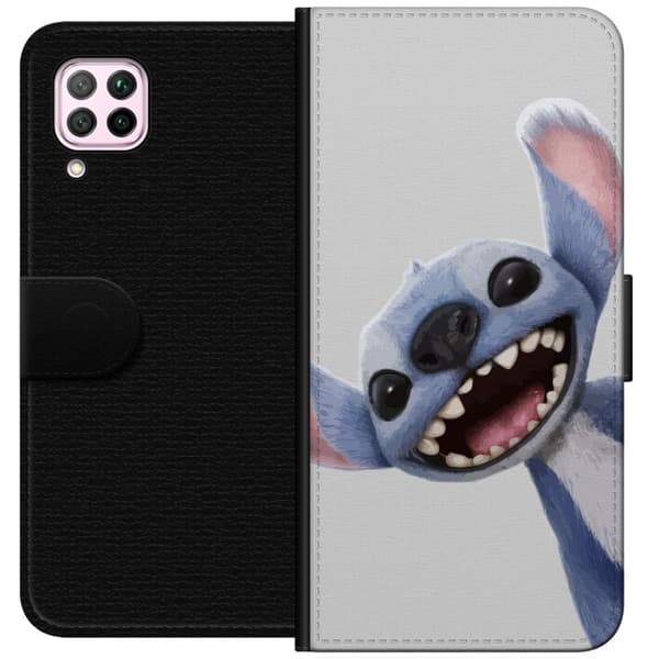 Huawei P40 lite Lommeboketui Stitch i Fart - Kawaii Design for Fans & Barn