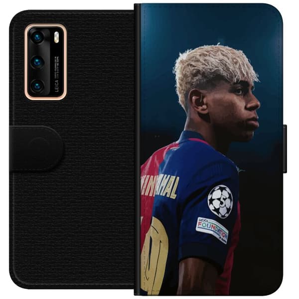 Huawei P40 Plånboksfodral Lamine Yamal – Barcelonas Wonderkid i Fokus