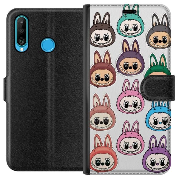 Huawei P30 lite Lommeboketui Labubu Macaron Monster - Søt Samlefigur med Stil