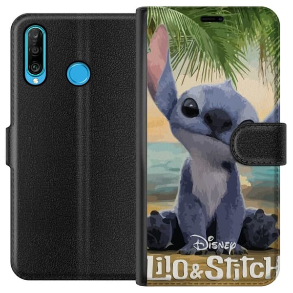 Huawei P30 lite Lompakkokotelo Rakastava – Sydämin & Kawaii-tunnelma