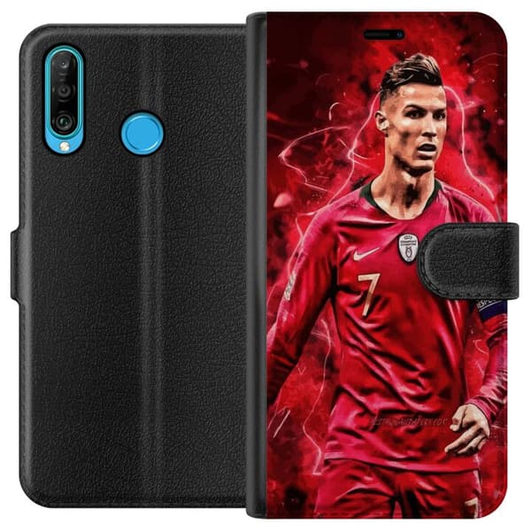 Huawei P30 lite Plånboksfodral Ronaldo Skills – CR7 Design för Äkta Supporters
