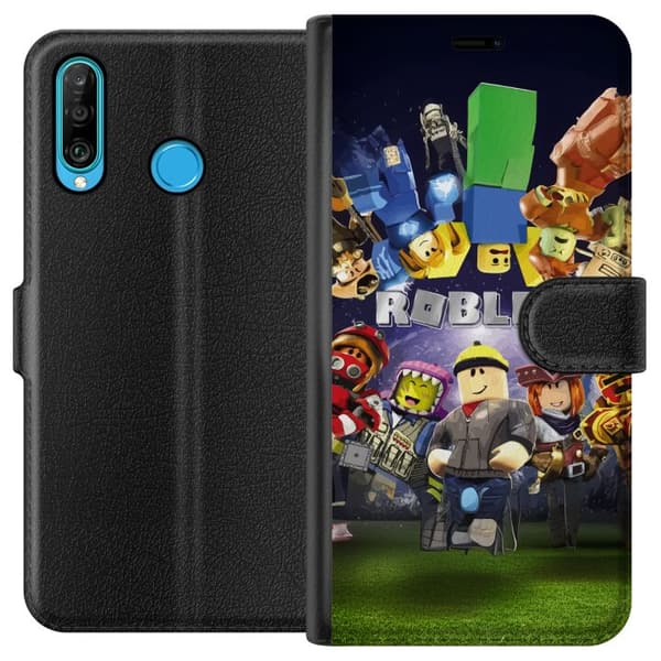 Huawei P30 lite Tegnebogsetui Roblox Verden - Gaming Eventyr for Børn og Unge