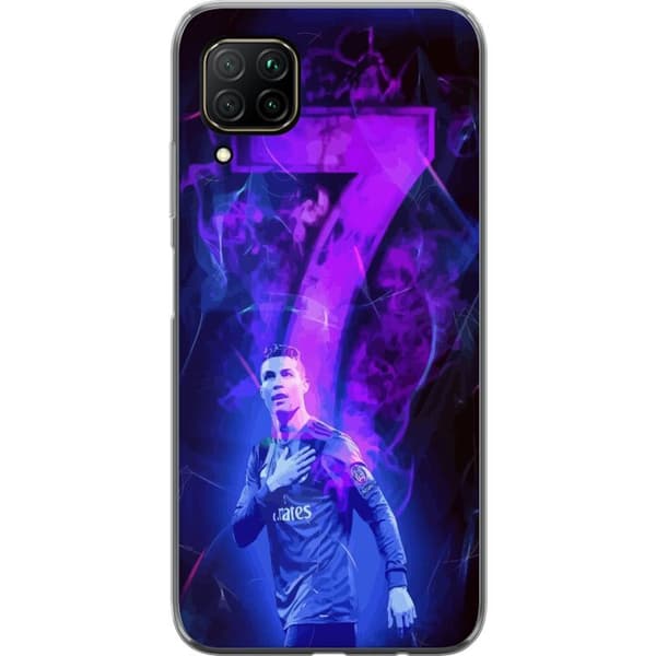 Huawei P40 lite Gennemsigtig cover Ronaldo 7 - Fodboldlegende i Handling for Fans
