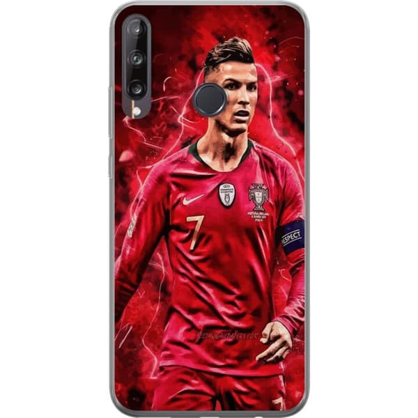 Huawei P40 lite E Läpinäkyvä kuori Ronaldon Taidot - CR7 Suunnittelu Aidolle Kannattajalle