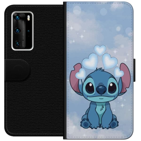 Huawei P40 Pro Lommeboketui Stitch Hoppande Gled - Morsomt Design for Gave