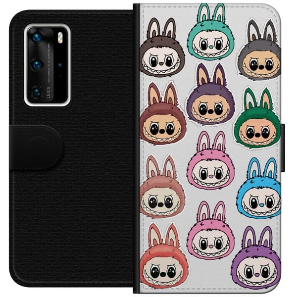 Huawei P40 Pro Plånboksfodral Labubu Macaron Monster – Söt Samlarfigur med Stil
