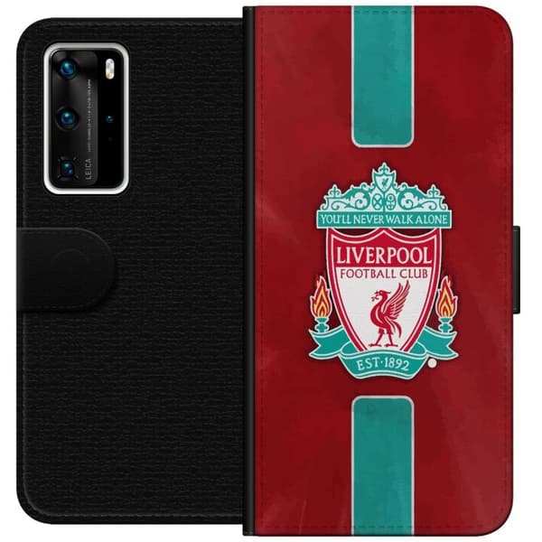 Huawei P40 Pro Lommeboketui Liverpool FC - Klassisk Fotballstolthet i Rødt