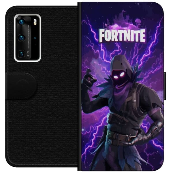 Huawei P40 Pro Plånboksfodral Fortnite Raven – Mörk Stridsikon från Battle Royale