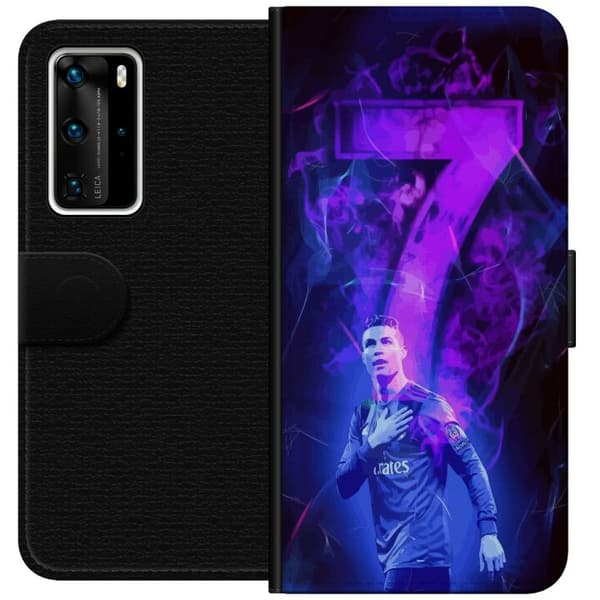 Huawei P40 Pro Plånboksfodral Ronaldo 7 – Fotbollslegend i Action för Fans