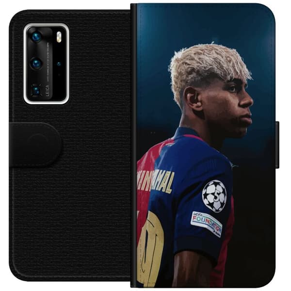 Huawei P40 Pro Lommeboketui Lamine Yamal - Barcelonas Wonderkid i Fokus
