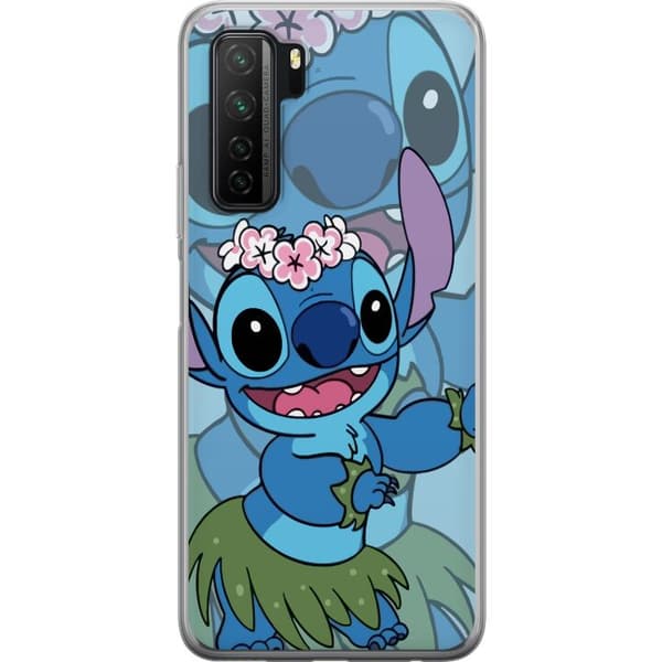 Huawei P40 lite 5G Genomskinligt Skal Stitch under Stjärnorna – Magisk Anime-stil