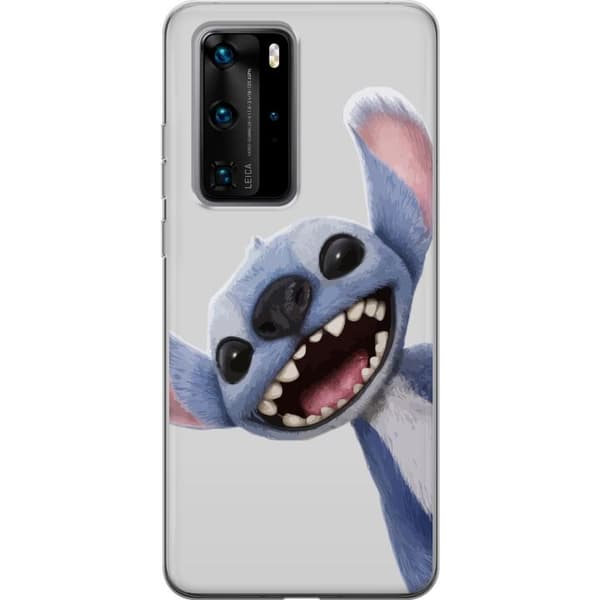 Huawei P40 Pro Genomskinligt Skal Stitch i Fart – Kawaii Design för Fans & Barn