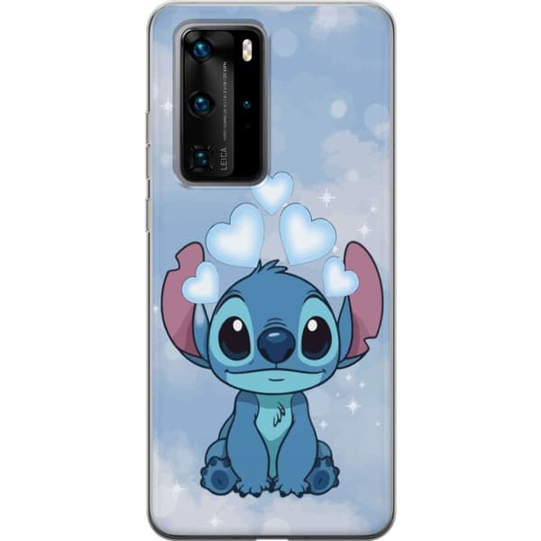 Huawei P40 Pro Gjennomsiktig deksel Stitch Hoppande Gled - Morsomt Design for Gave