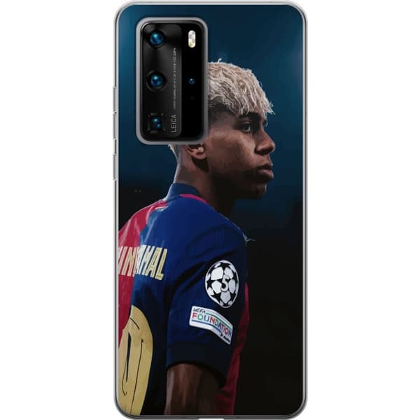 Huawei P40 Pro Gennemsigtig cover Lamine Yamal - Barcelonas Wunderkind i fokus