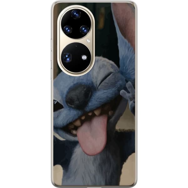Huawei P50 Pro Gjennomsiktig deksel Stitch Søt Alien - Blå Favoritt fra Ytre Rommet