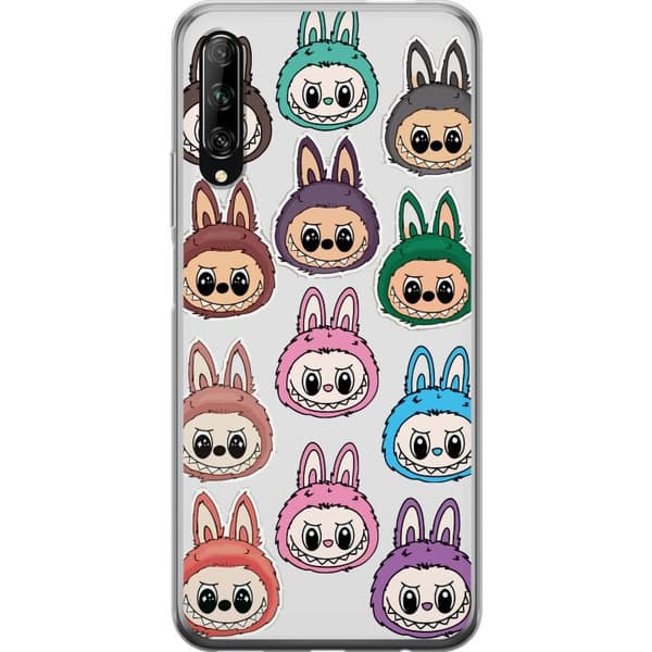 Huawei P smart Pro 2019 Gennemsigtig cover Labubu Macaron Monster - Nuttet Samlefigur med Stil