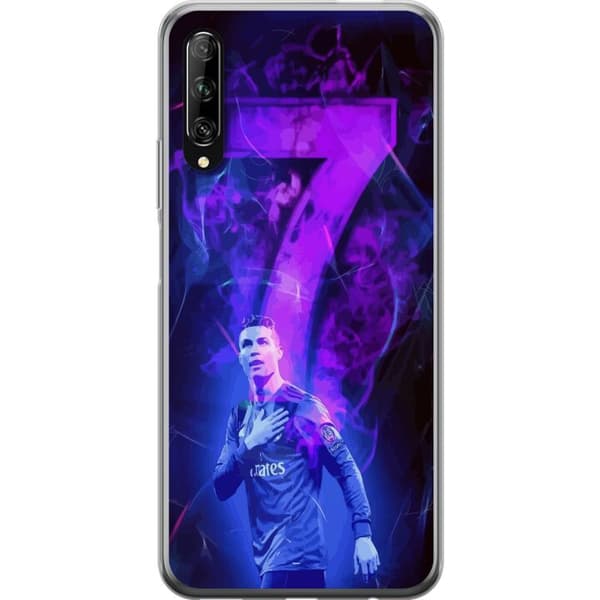Huawei P smart Pro 2019 Läpinäkyvä kuori Ronaldo 7 - Jalkapallolegenda Toiminnassa Fanien Puolesta
