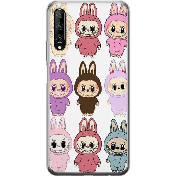Huawei P smart Pro 2019 Genomskinligt Skal Labubu Pink Monster – Popkonst med Kawaii-touch