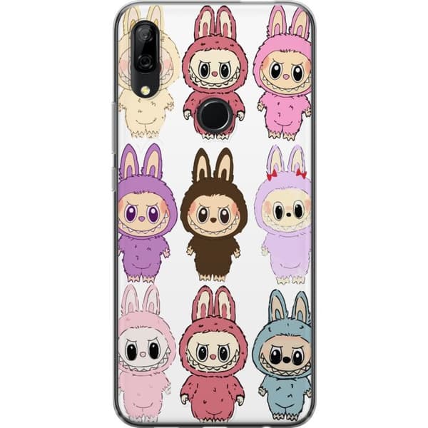 Huawei P Smart Z Gjennomsiktig deksel Labubu Pink Monster - Popkunst med Kawaii-touch