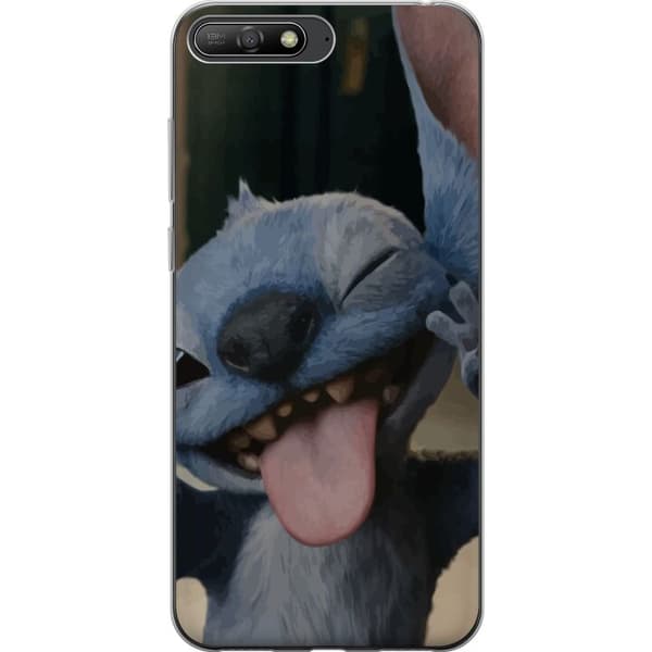 Huawei Y6 (2018) Läpinäkyvä kuori Stitch Söpö Alien - Sininen Suosikki Ulkoavaruudesta