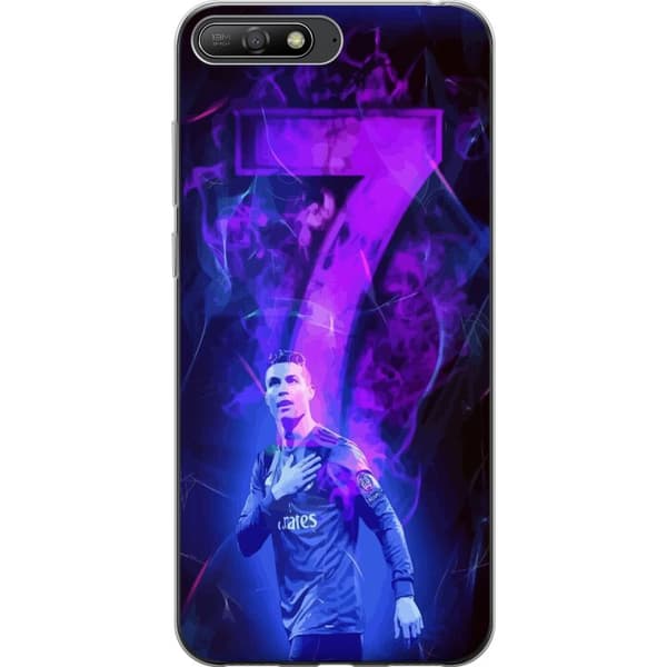 Huawei Y6 (2018) Gjennomsiktig deksel Ronaldo 7 - Fotballlegenden i Aksjon for Fans