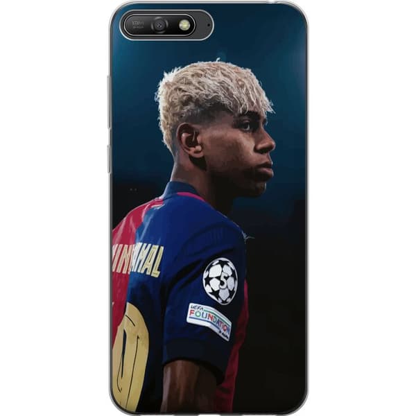Huawei Y6 (2018) Läpinäkyvä kuori Lamine Yamal - Barcelonan ihmelapsi fokuksessa