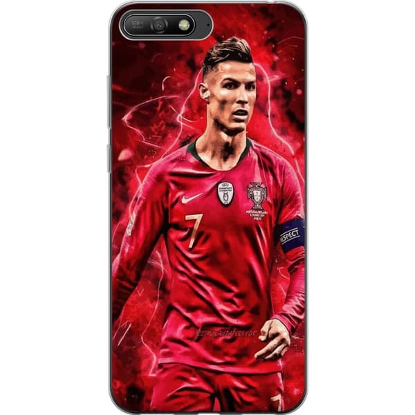 Huawei Y6 (2018) Gennemsigtig cover Ronaldo Færdigheder - CR7 Design for Ægte Fans