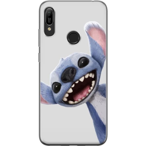Huawei Y6 (2019) Genomskinligt Skal Stitch i Fart – Kawaii Design för Fans & Barn