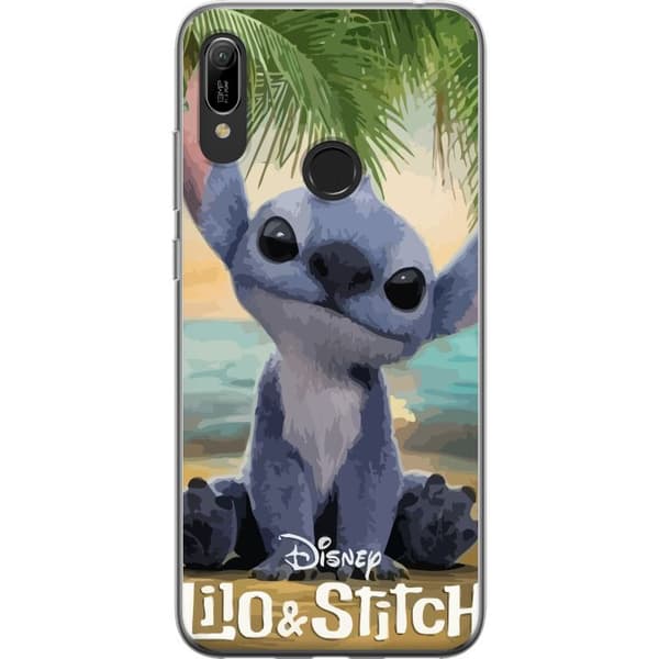 Huawei Y6 (2019) Genomskinligt Skal Stitch Kärleksfull – Med Hjärtan & Kawaii-känsla