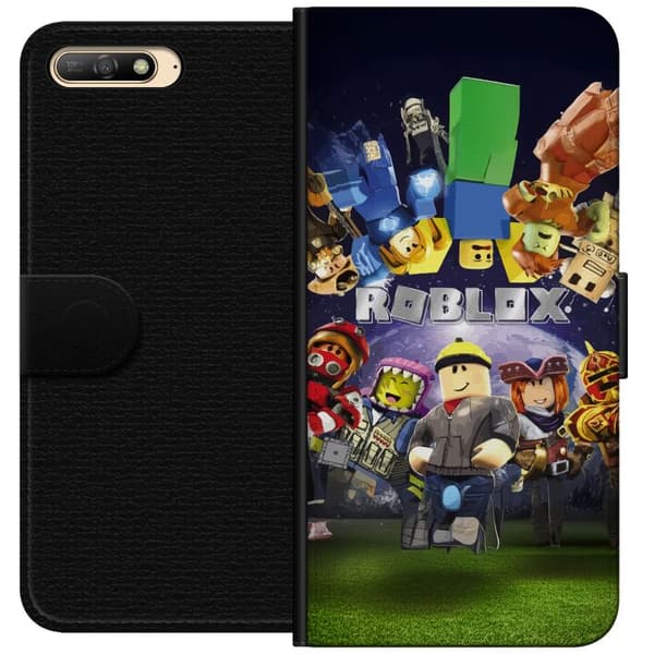 Huawei Y6 (2018) Plånboksfodral Roblox Värld – Gamingäventyr för Barn & Ungdomar
