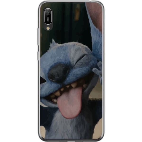 Huawei Y6 Pro (2019) Genomskinligt Skal Stitch Söt Alien – Blå Favorit från Yttre Rymden