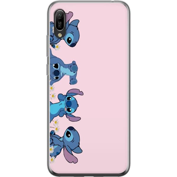 Huawei Y6 Pro (2019) Gennemsigtig cover  Stitch Grin & Leg – Perfekt til Telefoncovers eller Plakater