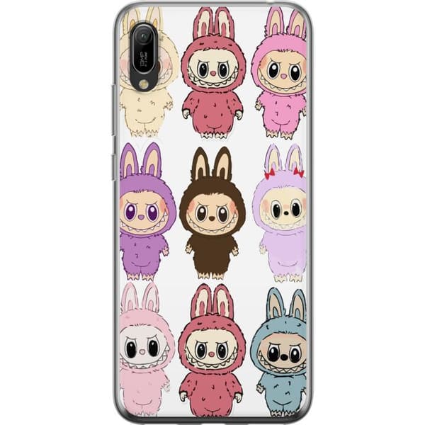 Huawei Y6 Pro (2019) Läpinäkyvä kuori Labubu Pink Monster - Popkulttuuri Kawaii-kosketuksella