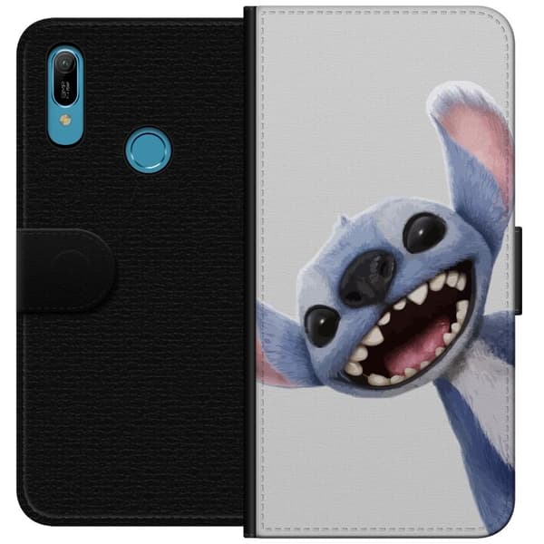 Huawei Y6 (2019) Lompakkokotelo Stitch liikkeessä - Kawaii-suunnittelu faneille ja lapsille