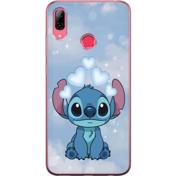 Huawei Y7 (2019) Gennemsigtig cover Stitch Hoppende Glæde - Sjovt Design til Gave