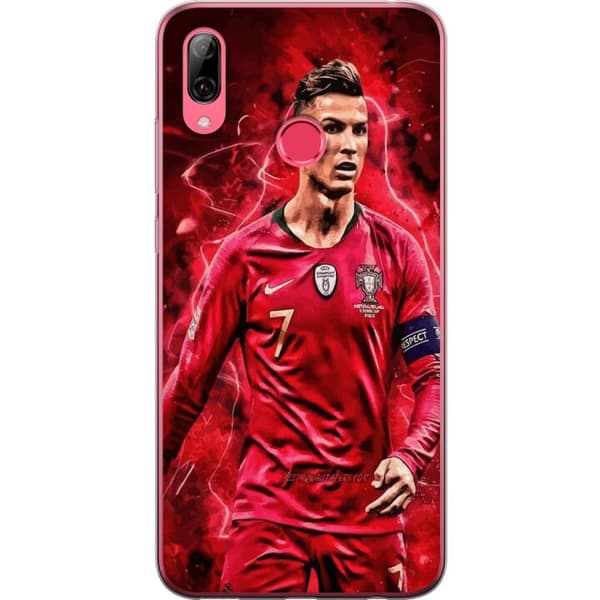Huawei Y7 (2019) Läpinäkyvä kuori Ronaldon Taidot - CR7 Suunnittelu Aidolle Kannattajalle