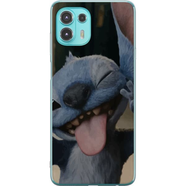 Motorola Edge 20 Lite Gennemsigtig cover Stitch Sød Alien - Blå Favorit fra Ydre Rummet